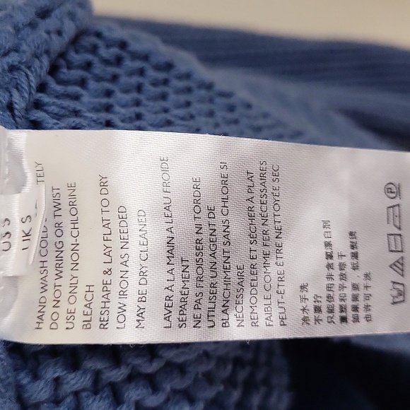 Free People Dream Blue Cable Knit Sweater Size Small - Picture 4 of 7